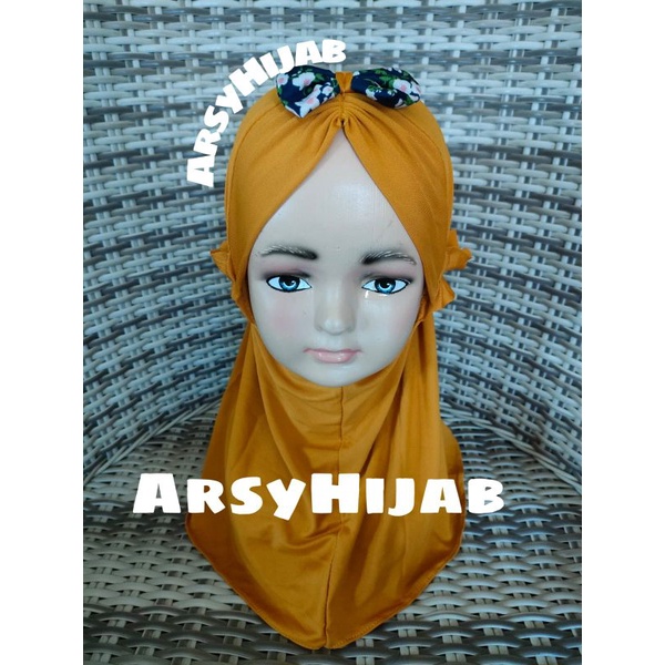 jilbab bayi syria kerut tali/ NABILA-kunyit