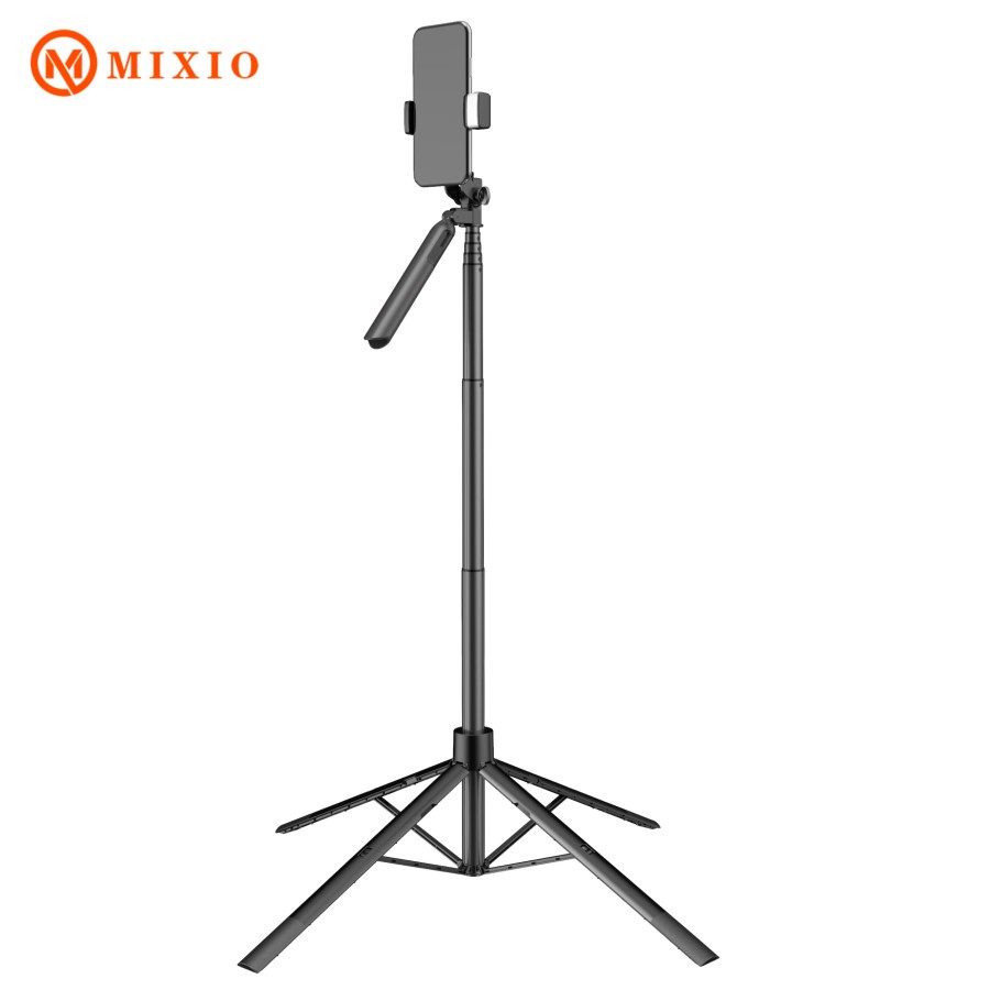 MIXIO A861E Tongsis Tripod 1.8M Bluetooth Stabilizer Gimbal LED