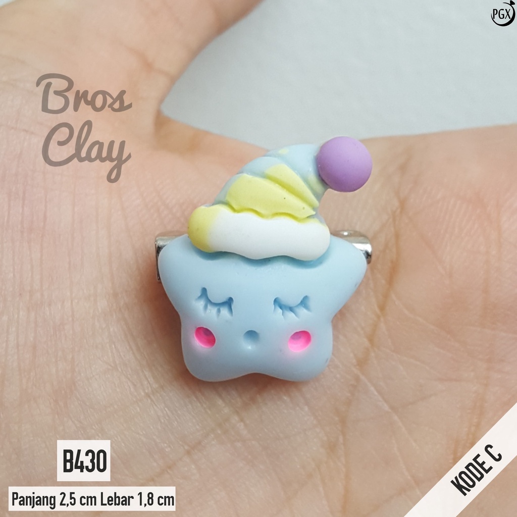 PGX Bros Clay - Bros Hijab Mini - Bros Karakter - Aksesoris Fashion Hijab B436