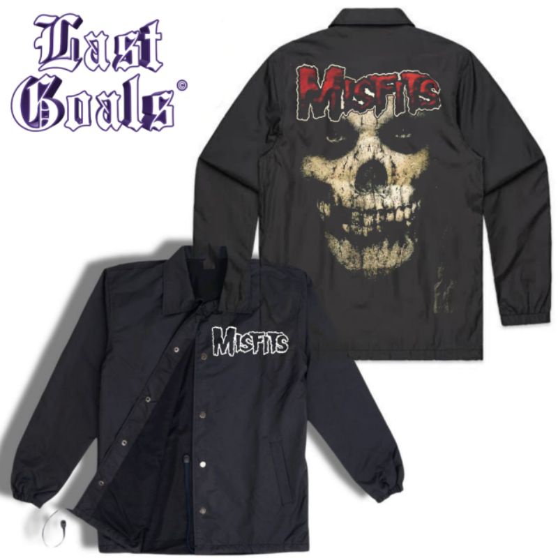Coach jaket MISFITS jacket band horor punk vintage windbreakers parasut waterproof taslan polos hita