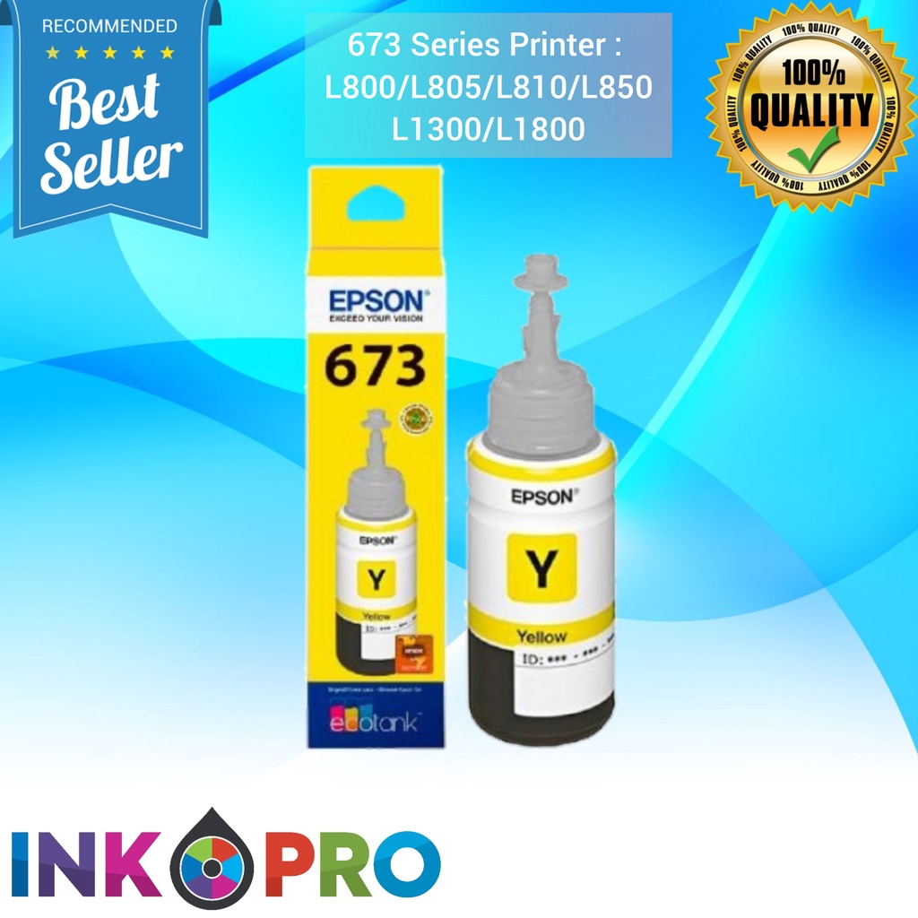 Tinta Epson 673 1Set PREMIUM Untuk Series Printer L800 L805 L810 L850 L1800