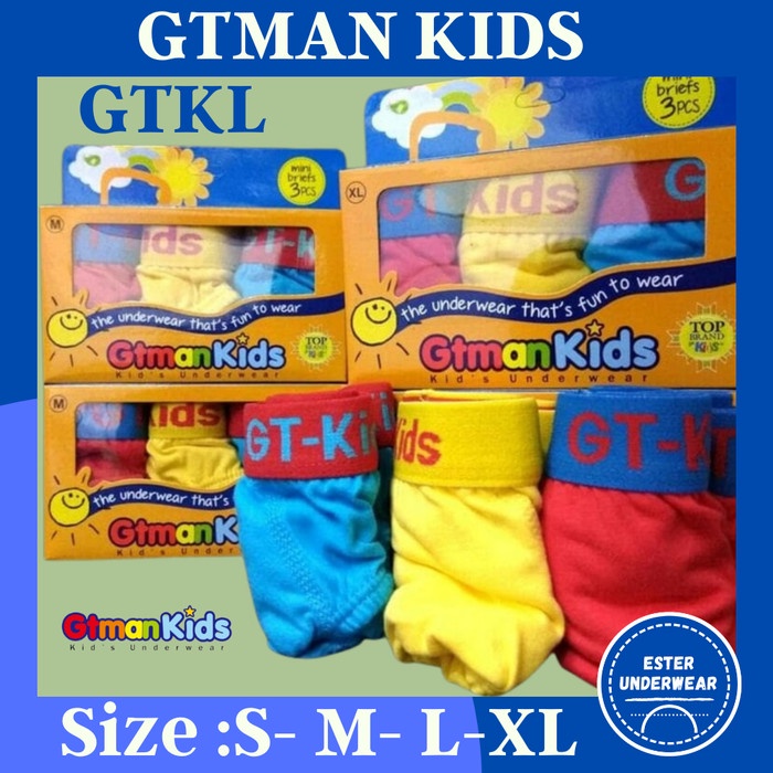 CELANA DALAM ANAK GTMAN KIDS GTKL ISI 3 PCS