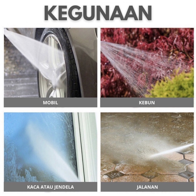 Semprotan Air Kuning Hose Nozzle Spray Steam Semprotan Taman Motor Mobil