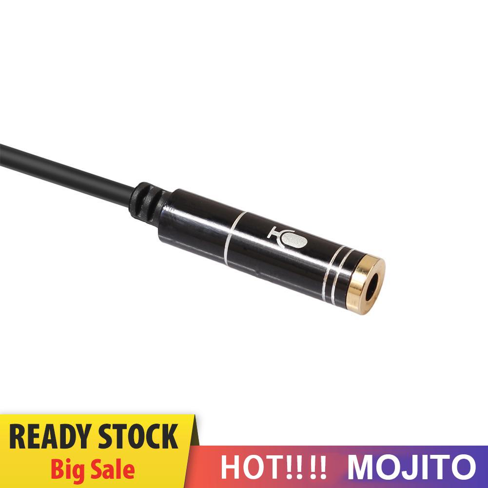 MOJITO 3.5mm Jack Headphone+Mic Audio Splitter Gold-Plated Aux Extension Cable