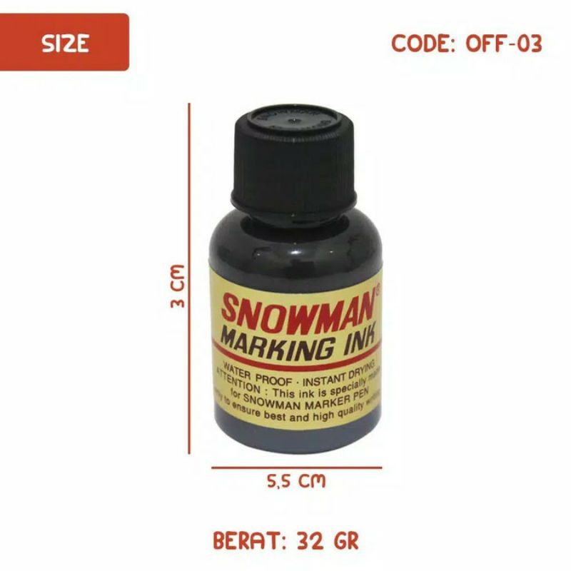 

Tinta Refill Spidol Snowman Permanent Marker