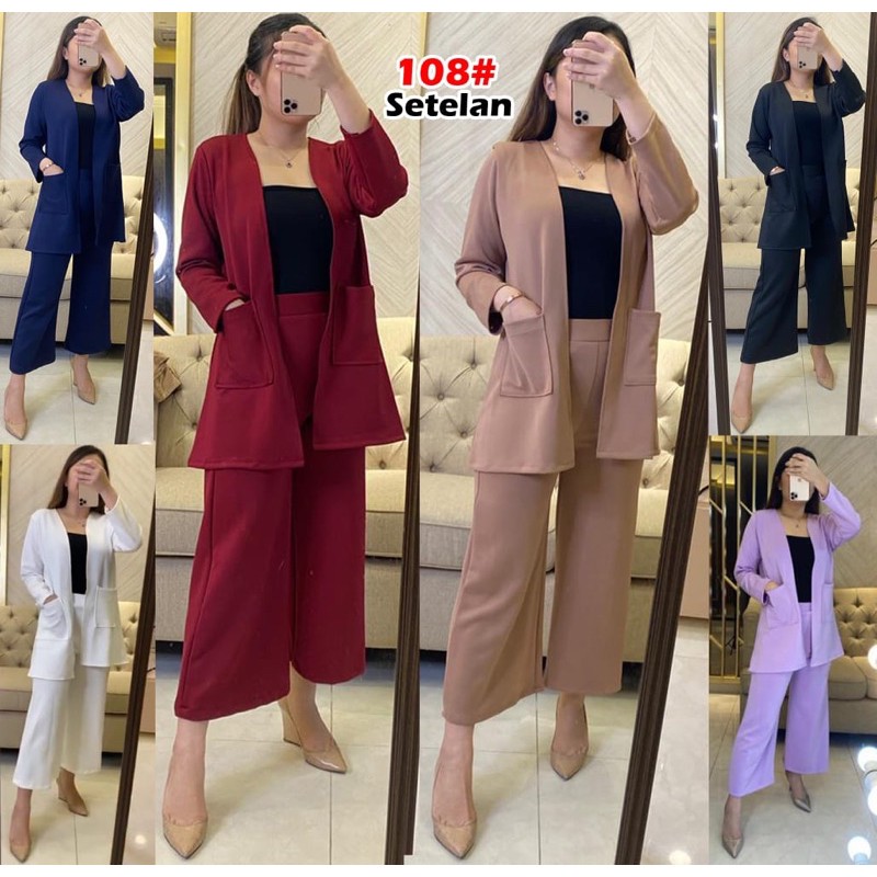 108# SET fashion scuba / atas bawah pisahan / setelan fashion muslim