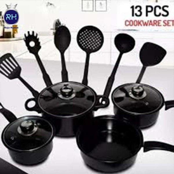 Set panci masak 13 pcs cookware set Panci Set Spatula Teflon lengkap