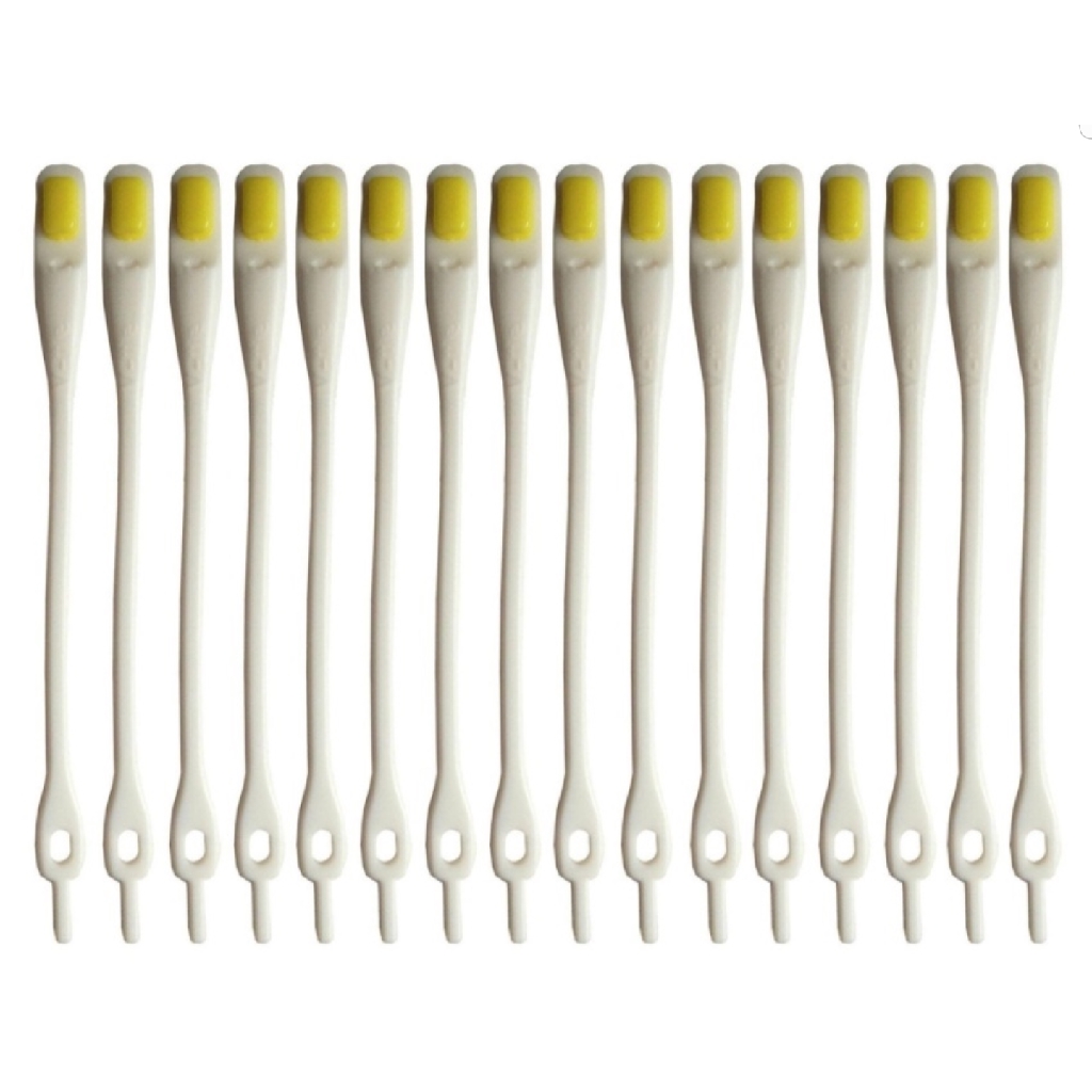 HILACES BASIC Lazy Shoelace Tali Sepatu Silikon tali sepatu karet (8PCS/PACK)-WHITE/YELLOW