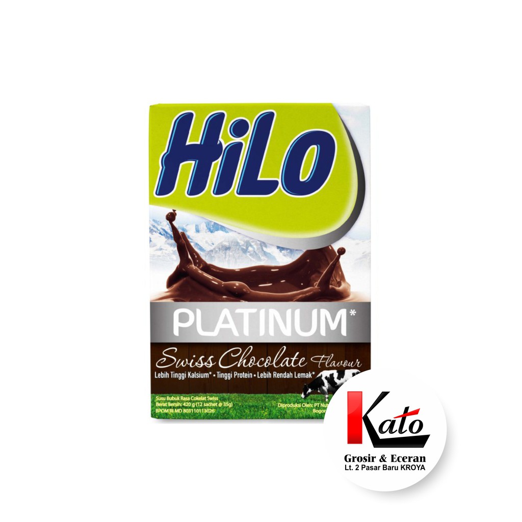 

HiLo Platinum Swiss Chocolate 35 x 12's gram - Susu Tinggi Kalsium Rendah Lemak