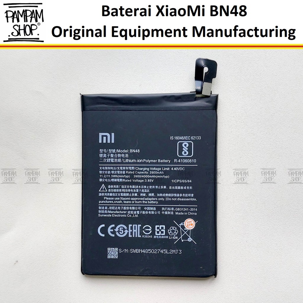 Baterai XiaoMi BN48 Redmi Note 6 Pro Original OEM Batre Batrai Battery Xiao Mi BN 48 HP Handphone Ori