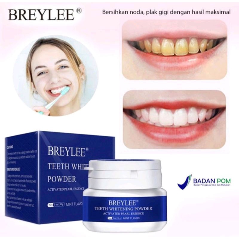 BREYLEE TEETH WHITENING POWDER &amp; PEN PEMUTIH GIGI