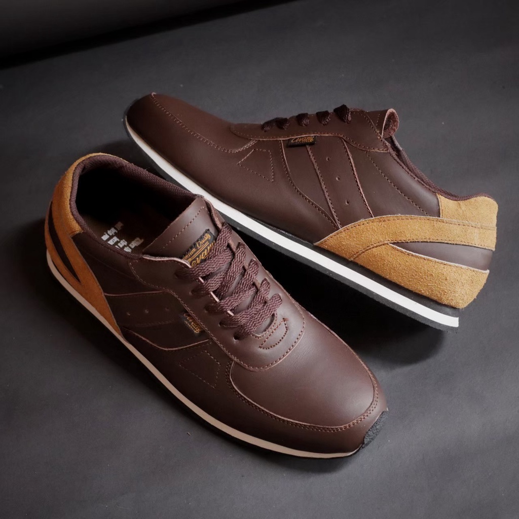 100% KULIT ASLI SNEAKERS PRIA KASUAL SPORTY CEVANY JELLAL ORIGINAL HDS 2021