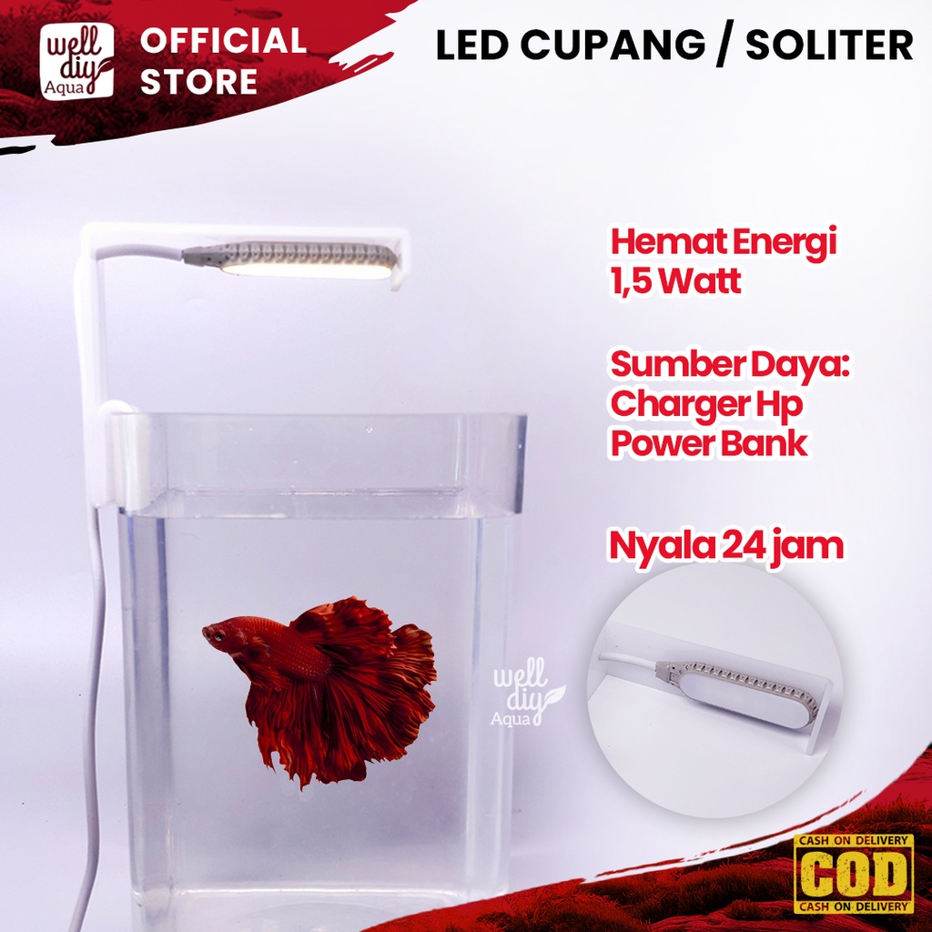 Lampu Aquarium Lampu Soliter Cupang Lampu LED Mini Aquarium Lampu LED Aquascape