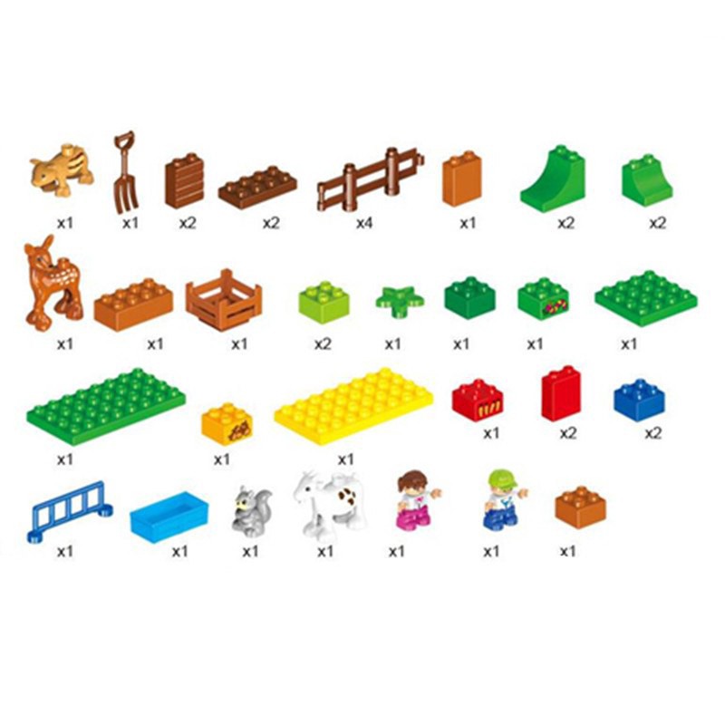 LEGO DUPLO COMPATIBLE BLOCK GOROCK 1001 HAPPY ZOO 39 PCS