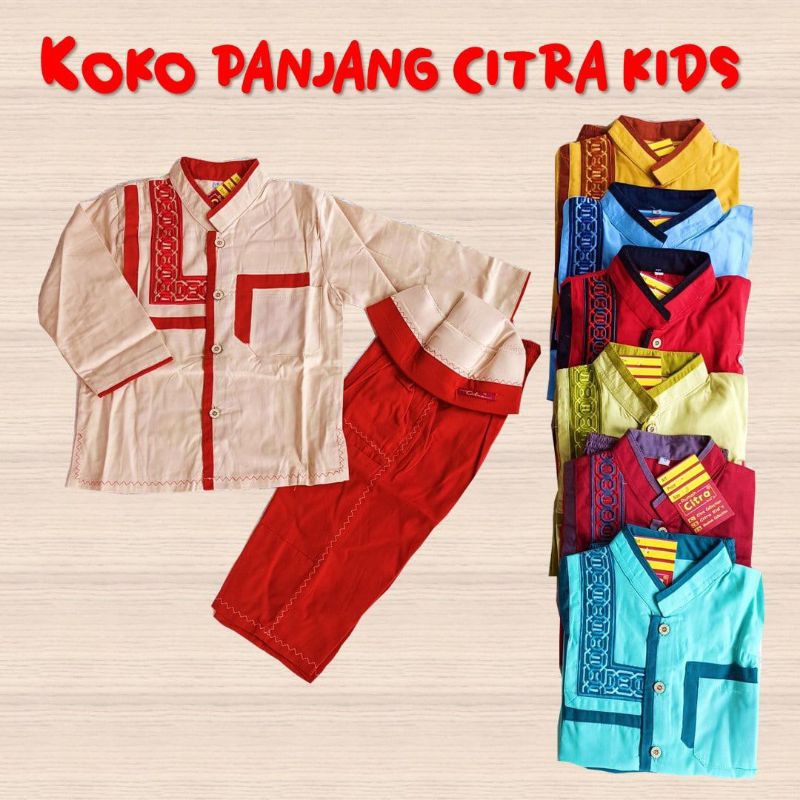 Busana Muslim Anak Laki Laki Setelan Koko Anak Cowok Usia 5 6 7 8 9 Tahun Citra Kids