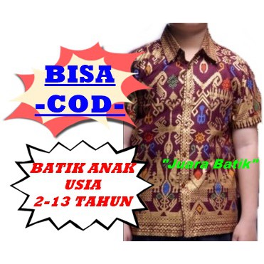 Distributor Kemeja Batik Anak "sl22" Umur 2-13 Tahun/hem Anak/baju Anak/seragam Batik Anak/batik Remaja Bisa Cod 6Or6kyCknlAbG