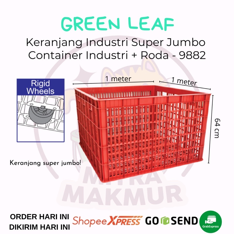 Jual Green Leaf Container Industri Super Jumbo Keranjang Industri