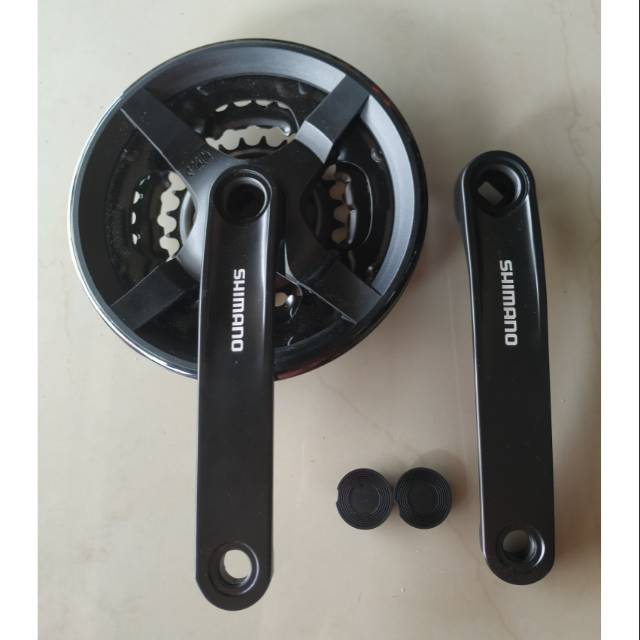 Crank gear gir tengah shimano sepeda MTB 3 susun 24 34 42 Crank gear gir tengah shimano sepeda MTB 3 susun 24 34 42