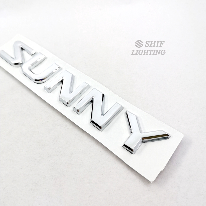 1pc Stiker Emblem Logo SUNNY Bahan ABS Krom Untuk Bagasi Belakang Mobil NISSAN