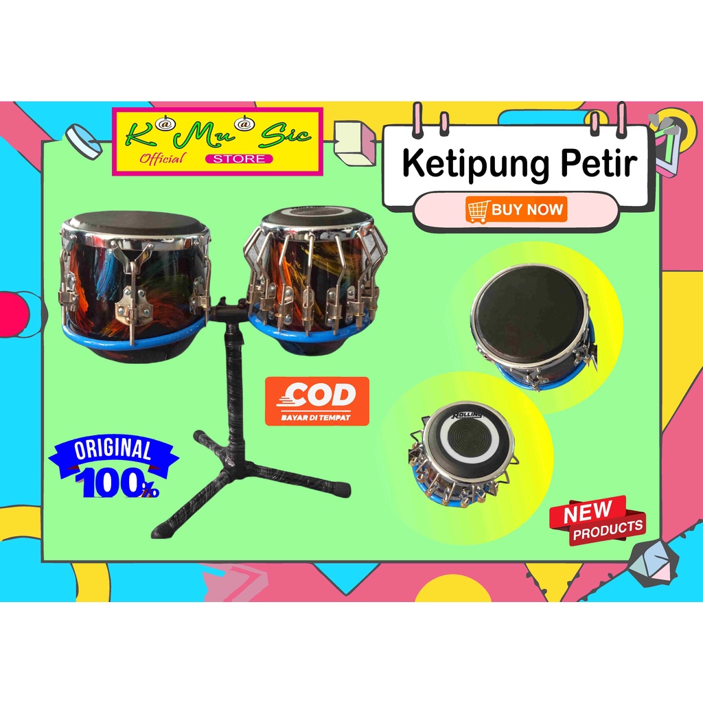 [ COD ] Ketipung ring petir chrome kayu Nangka stand kolong