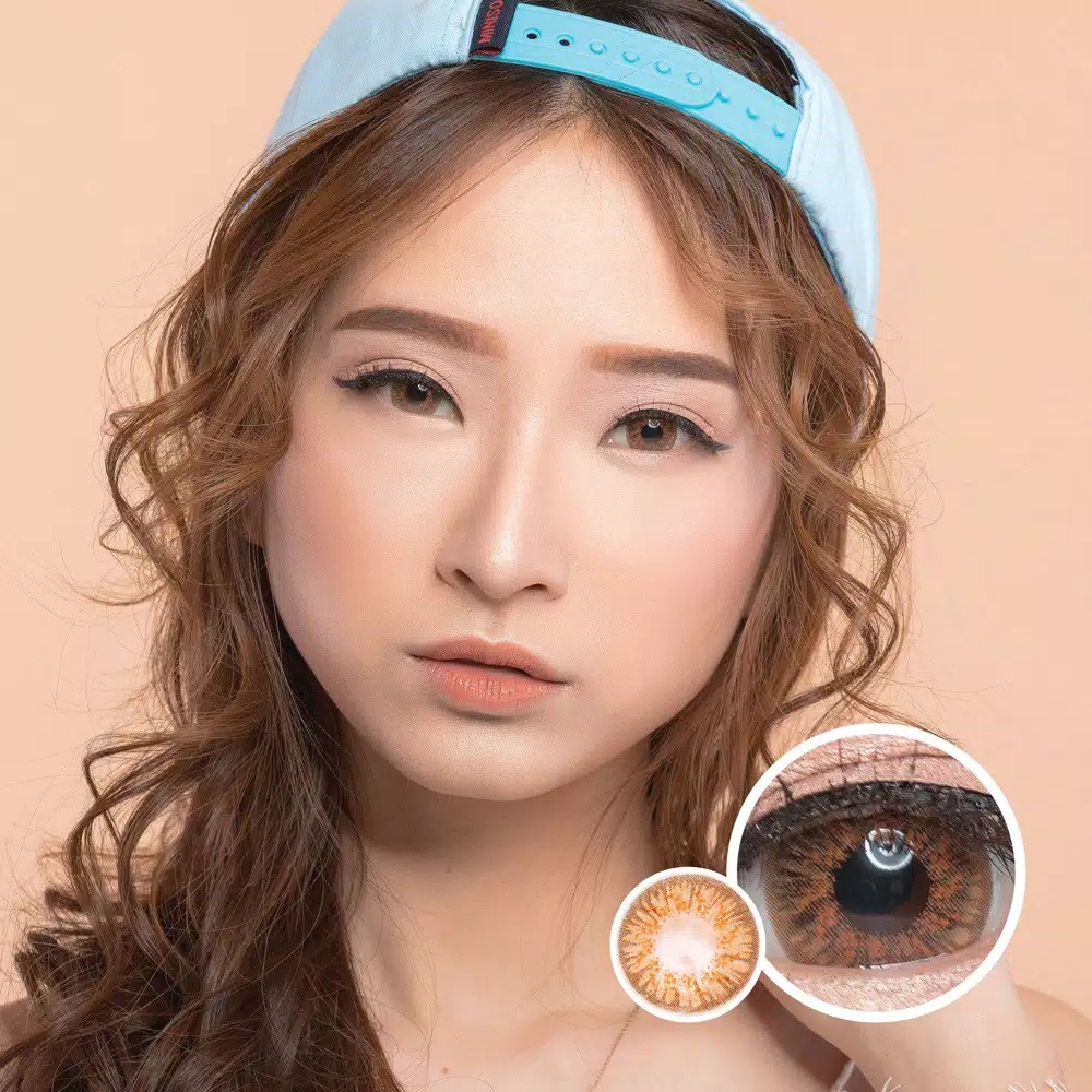 SOFTLENS SOFTLEN FUZZY EOS ADELIO GREY DAN BROWN NORMAL 14.5MM