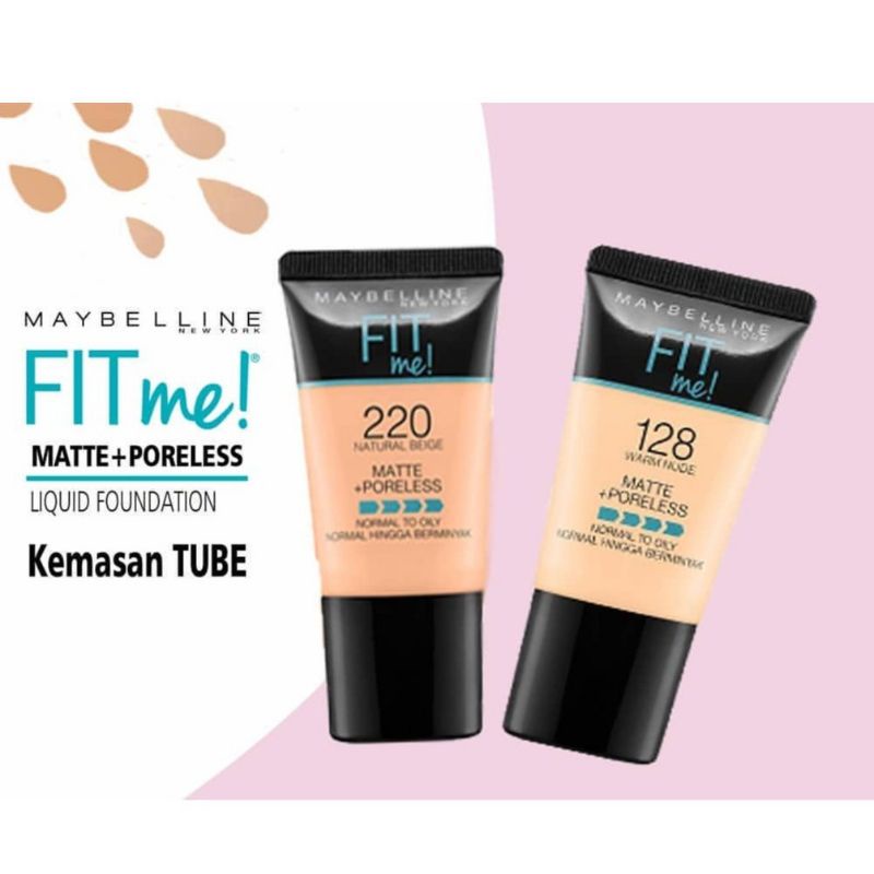 Maybelline Fit me Matte + Poreless LiQuid Foudation 18 gr Dewy +Smooth Foundation spf 23 30ml