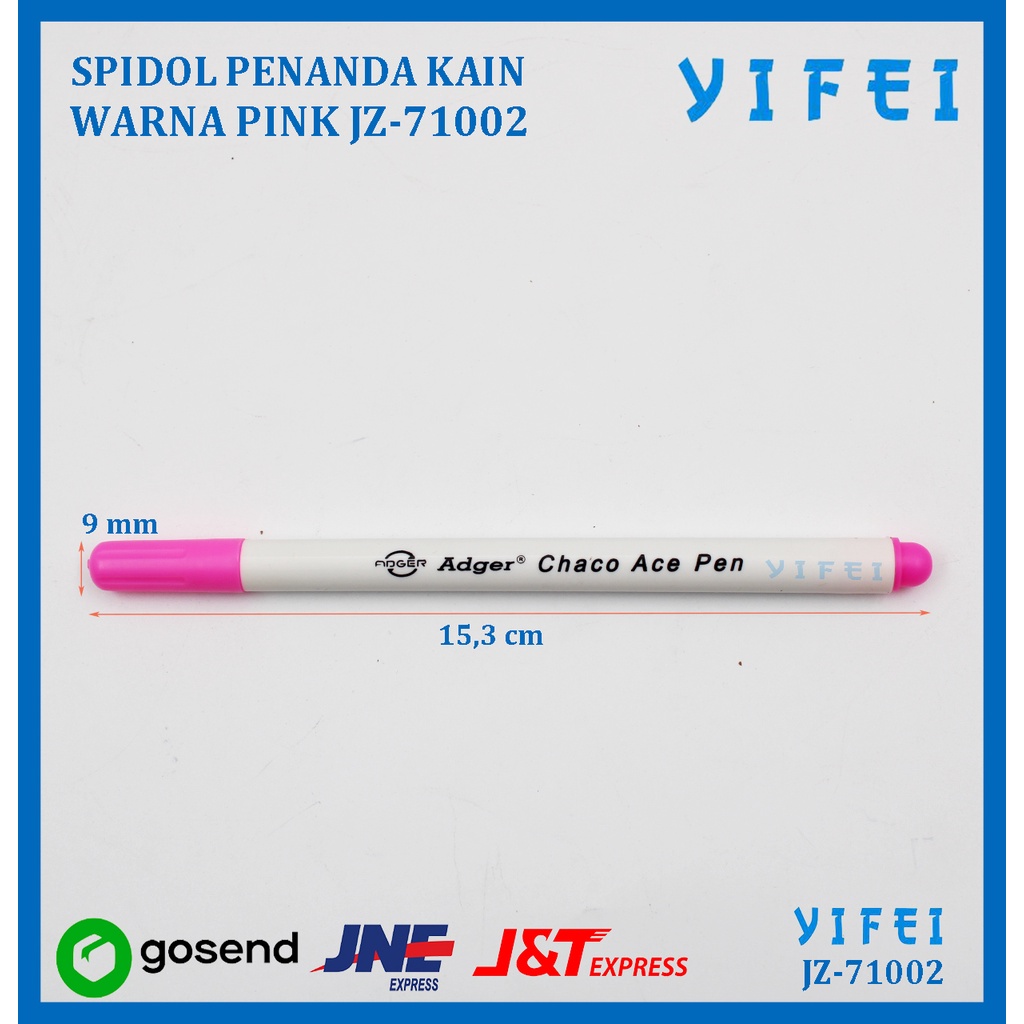 SPIDOL PENANDA KAIN /WATER ERASABLE PEN WARNA PINK YIFEI-71002