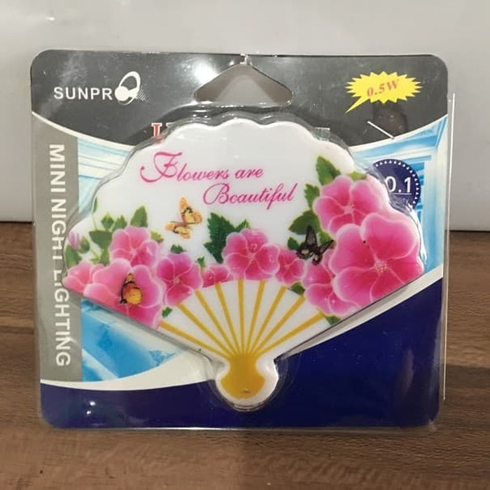 Lampu Tidur Romantis LED Kipas Bunga 0.5W 0.5 Watt Hemat Listrik