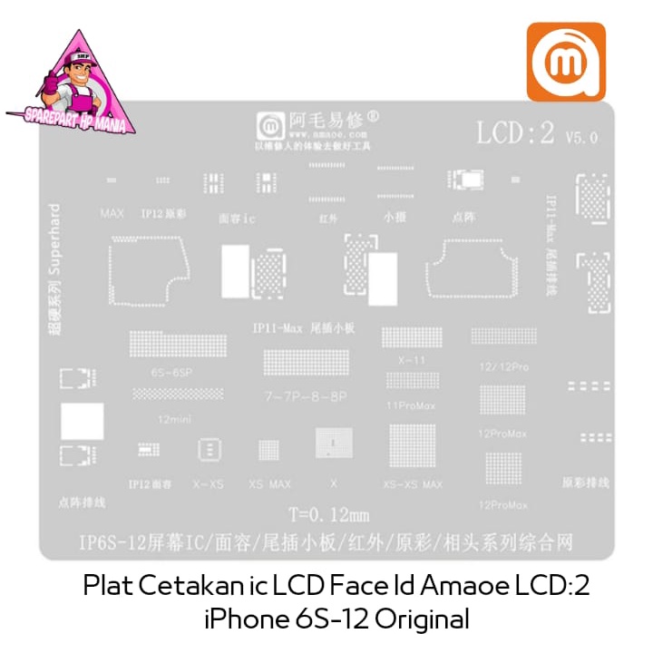 Jual Plat Cetakan Ic Bga Lcd Face Id Amaoe Lcd Ios S Pro Max