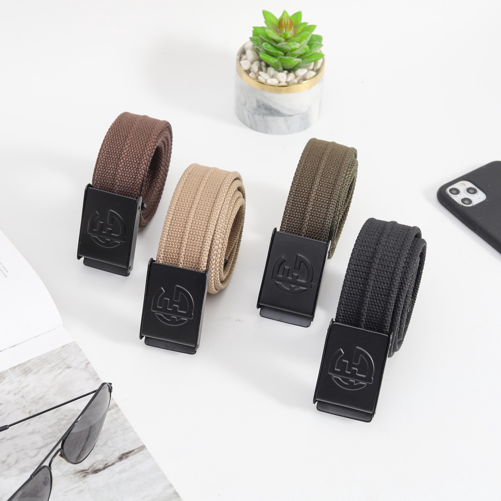 Ikat Pinggang Pria Sabuk Belt Gesper Cowok Canvas Footage SBK-02 BASIC