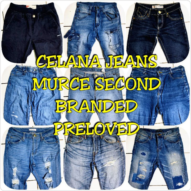 Celana jeans ripped cargo outdoor olga second branded