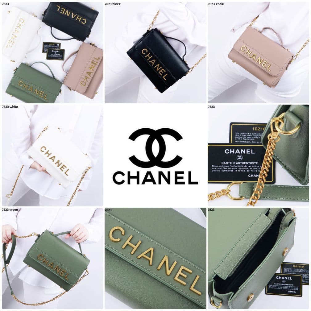 COD ❤️ Tas Wanita Selempang Chanel Flapbag Kulit with Tophandle bag Premium Import