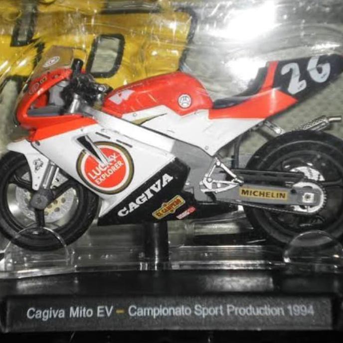 Miniatur Diecast Valentino Rossi Cagiva Mito Ev 1994 Leo Models - Termurah 