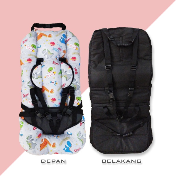 Car Seat Baby Alas Kursi Mobil Bayi Portable Alas Stroller Motif Karakter