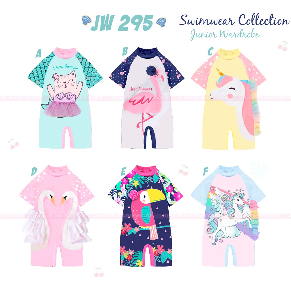 Baju Renang Anak Perempuan Swimwear JW 291 292 295 Unicorn Swan