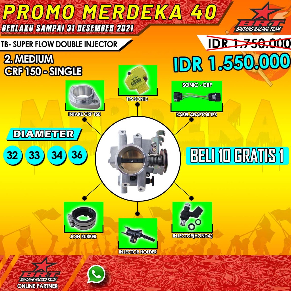 THROTTLE BODY TB BRT CRF 150 /VERZA