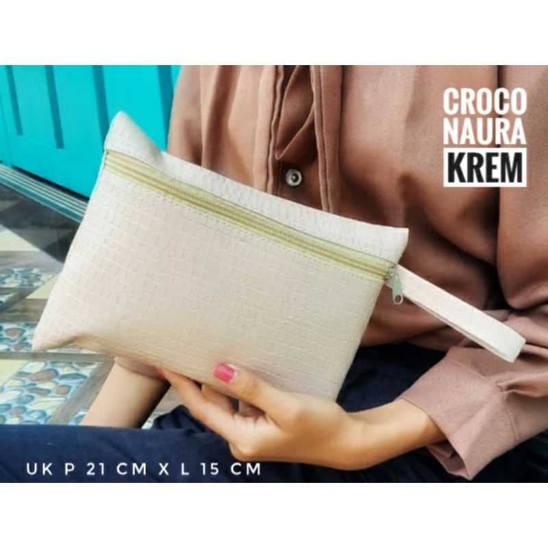 POUCH KOSMETIK CROCO NAURA