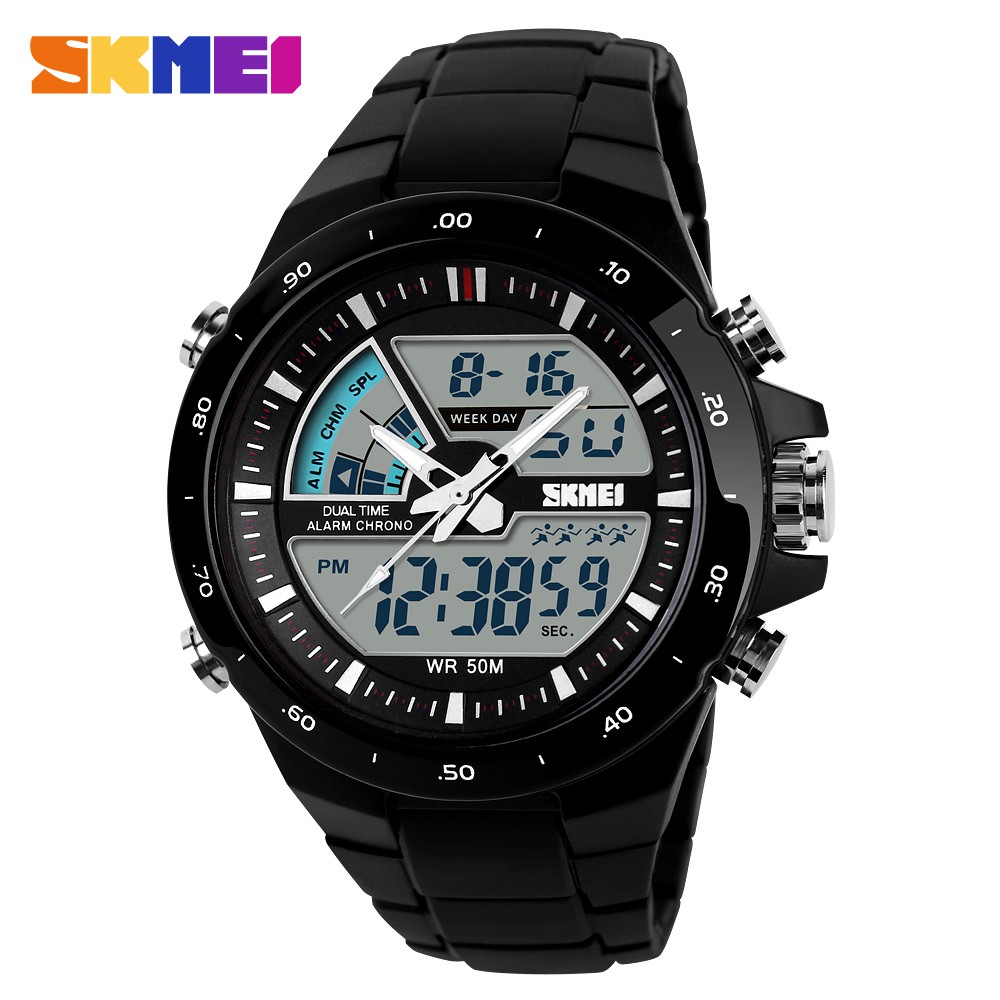 SKMEI 1016 Jam Tangan Pria Digital Analog Chronograph Anti Air WATCHKITE WKOS