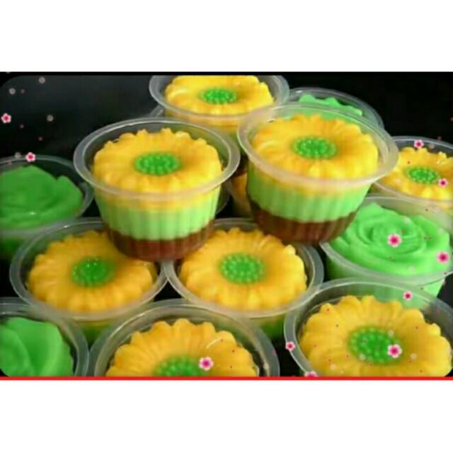 50Pcs Mika Gelas Puding Escream Gelombang 120ml