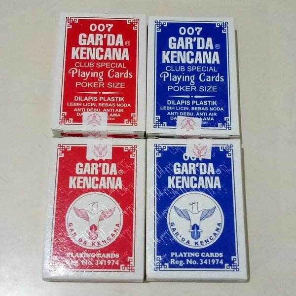 [1 Deck] Kartu Remi Garda Kencana 007 Kartu Poker Playing Cards - Random Colour