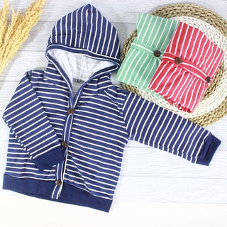 NIA JAKET STRIPY - JAKET BAYI MOTIF SALUR