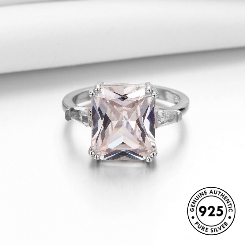 Cincin Berlian Bahan S925 Silver Untuk Wanita
