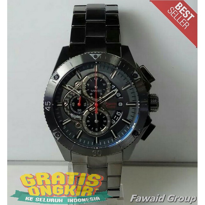 Best Seller Jam tangan Pria ALEXANDRE CHRISTIE AC 6465 PRIA GREY BLACK DJARUM RED ORIGINAL