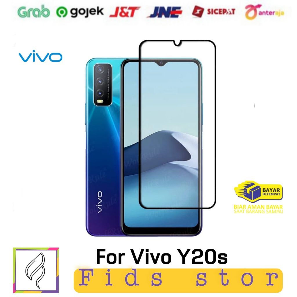 PROMO Tempered Glass VIVO Y20s Full Layar Screen Guard Protector Antigores Kaca