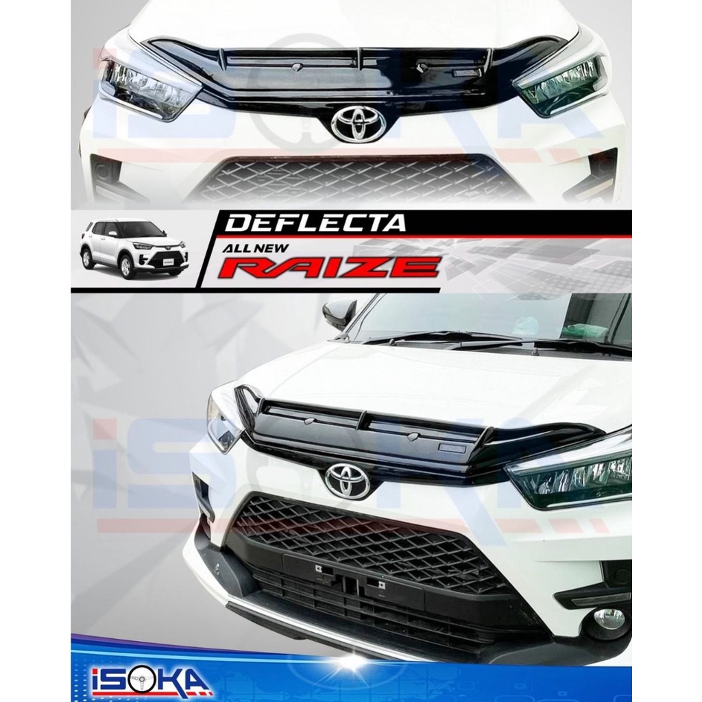 Deflecta / Deflekta Talang Kap Mesin Toyota Raize 2021 Daihastu Rocky