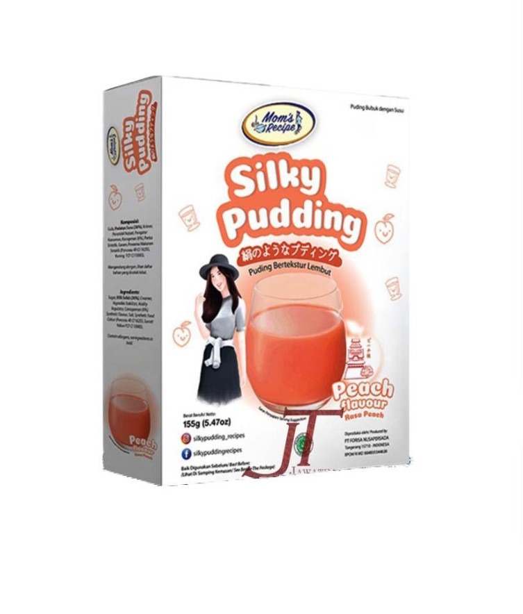 SILKY PUDDING Peach Forisa Mom's Recipe 155 gr PUYO Puding Susu Peach