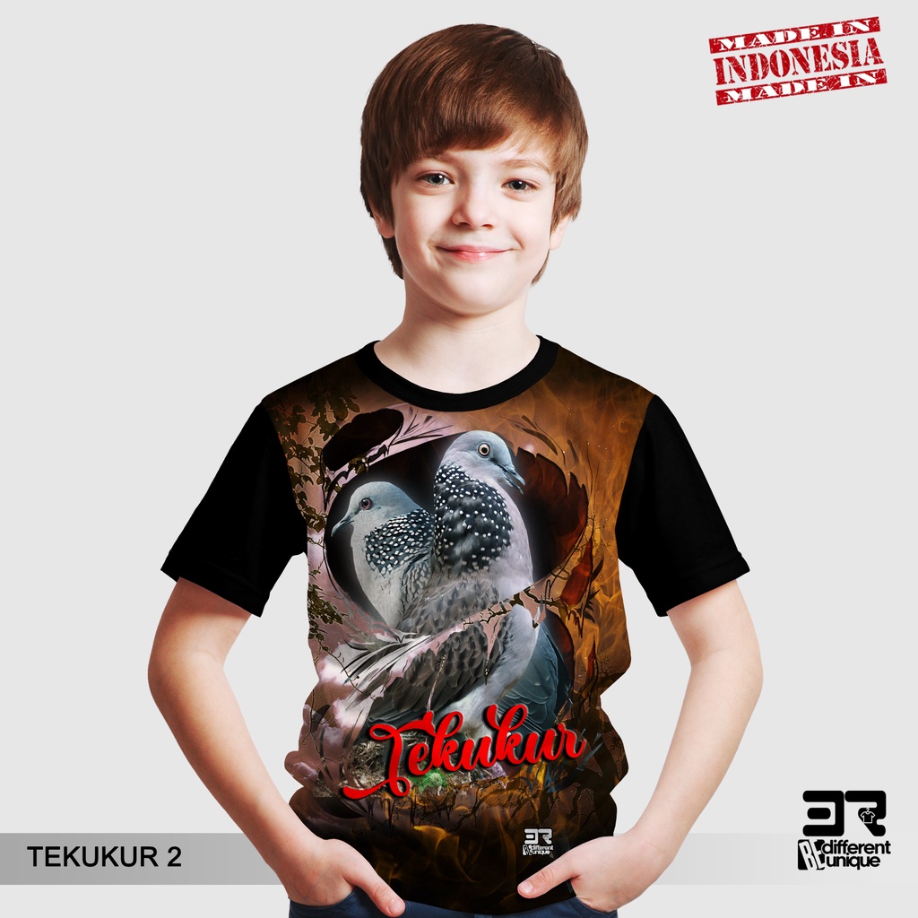 [ COD / BAYAR DI TEMPAT ] KAOS DISTRO PRINTING ANAK ANAK GAMBAR HEWAN BURUNG KICAU MANIA TEKUKUR 2