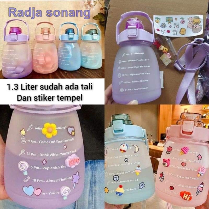 (COD) ORI 100% BOTOL GEMOY 1300ML GAGANG KOTAK/BPA FREE/BOTOL MINUM/BOTOL GEMOY/BOTOL VIRAL
