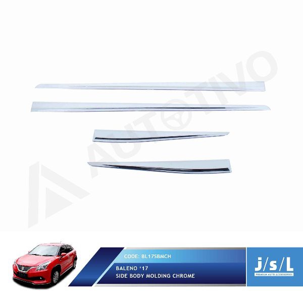 Aksesoris Fariasi Tambahan JSL List Pintu Samping Baleno Hatchback Side Body Molding Chrome