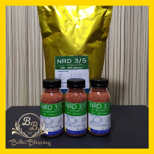 PELET NRD 3/5 // 50 GRAM / PELET IKAN / PELET CUPANG / PAKAN BURAYAK